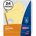 Avery Dividers, Insert, Paper, 5Tab 24PK AVE11113